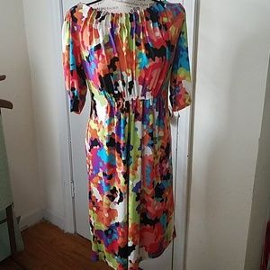 Ruched painters dress